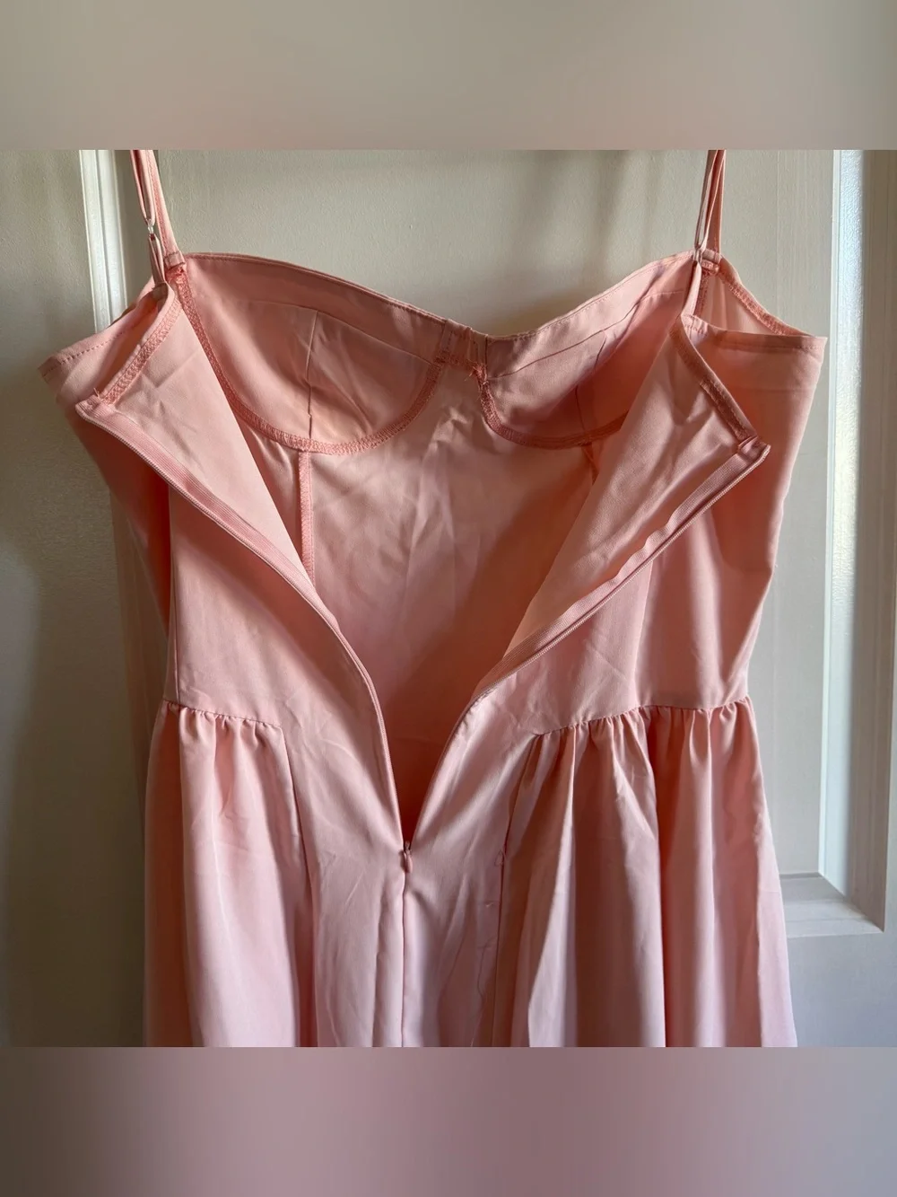 Ballerina Pink Midi Dress with Corset Bodice and A-Line Skirt Pockets Size Large